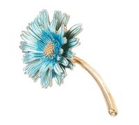 BESPORTBLE Broche de Margarita Azul de Aleación Esmalte en Gotas Pin para Suéter y Cárdigan Accesorio Floral para Mujer Adecuado en Fiestas y Celebraciones