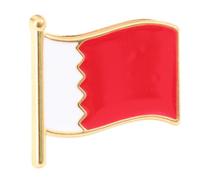 BESPORTBLE Broche de Metal Bandera Nacional Bahréin, Pin Creativo para Ropa Mujer, Decoración en Tonos Claros y Rojo, Insignia para Eventos y Fiestas, Accesorio Original de Moda
