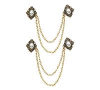 BESPORTBLE Broche de Moda Dorado de Aleación para Mujer, 2 Piezas Vintage Decorativas y Multiusos, Accesorio Clásico para Ropa, Adecuado para Camisa y Traje