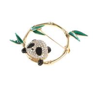BESPORTBLE Broche De Panda Lindo Animal Chapado Insignia De Panda Pin De Solapa Broche Inicial De Fiesta De Dibujos Animados Broche De Llave Alfileres De Ropa Amuletos Decorativos