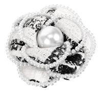 BESPORTBLE Broche de Perla para Mujer Flor Vintage Pin de Solapa Blanco para Traje y Mochila Accesorio de Ropa Elegante para Invierno y Fiesta