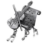 BESPORTBLE Broche de Solapa Vintage de Instrumento Musical Metálico, Pin Decorativo para Ropa y Bufandas de Mujer, Diseño de Nota Musical, Accesorio Único para Regalos y Ocasiones Obsequios