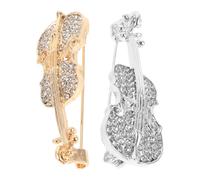 BESPORTBLE Broche de Violín para Mujer 2 Pcs Pin de Solapa de Aleación Dorado y Plateado Decoración para Ropa Bufandas y Sombreros Accesorio Elegante y Versátil