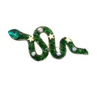 BESPORTBLE Broche Decorativo de Serpiente Vintage para Hombres y Mujeres Pin Elegante con Diseño Clásico y Cristales Brillantes para de Halloween y Decoración de Trajes