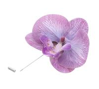 BESPORTBLE Broche Floral De Orquídea Para Novia y Novio - Adorno De Ojal Elegante De Seda Para Vestidos De Boda - Broche De Solapa Para Eventos Especiales Ramillete De Flores De Alta