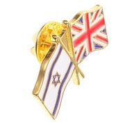 BESPORTBLE Broche Metálico Bandera De Reino Unido e Israel, Patriótica Decorativa De Aleación, Pin De Solapa Ligero Para Ropa y Mochilas, Accesorio Versátil Para Exhibición Diaria