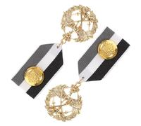 BESPORTBLE Broches de Metal Medallas para Niños y Niñas, Kit de 2 Piezas, Estilo Naval, Cinta Tejida, Accesorios para Juegos de Fiesta y Premios Infantiles