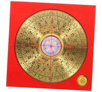 BESPORTBLE Brújula de Cobre Antigua Luo Pan Multifuncional Alta Precisión Instrumento Taoísta para Feng Shui y Decoración Compacto para Coleccionistas y Actividades al Aire