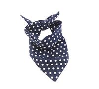 BESPORTBLE Bufanda Triangular para Perros Collar para Mascotas Collar para Perros Decoración para Mascotas Patrón de Puntos Redondos Collar Antisaliva Fácil de Limpiar Azul Marino