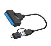 BESPORTBLE Cable Convertidor Type-C y USB 30 a Interfaz Serial para Disco Duro Móvil Cable de Transferencia de Datos Rápido Compatible Discos Duros Externos Color Negro para Oficina y Uso