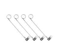 BESPORTBLE Cable de Sujeción con Anillo de Liberación Rápida de Acero Inoxidable 4 Piezas, Resistente y Anticorrosión, para Equipamiento Náutico, Seguridad en Embarcaciones y Amarre Muelle