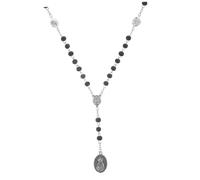 BESPORTBLE Cadena de rosario de siete penas, collar de cuentas de oración católica, símbolo religioso para mujer, joyería elegante con cuentas, expresión de fe cristiana