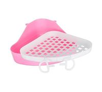 BESPORTBLE Caja baño de Conejo rincón Entrenador para IR al baño Basura baño Hamster Jaula para Conejos Inodoro de Conejito Esquina Triangular para Entrenador de Orinal triángulo Mascota Rosa