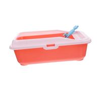 BESPORTBLE Caja Caja De Arena para Gatos Baño Asiento De Inodoro Universal Arena para Jaulas De Conejos Golosinas Bandeja De Arena para Gatos Rociar Tratar Orinar Basura Educación Física Rosa