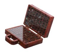 BESPORTBLE Caja de Almacenamiento de Piedra Ligera Numerosos Compartimentos Removibles para Oficina y Sala, Organizador Compacto para Colección de Minerales y Rocas