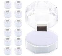 BESPORTBLE Caja de Almacenamiento para Anillos de Compromiso y Joyería, 20 Unidades Transparentes Octogonales Tapa, Adecuado para Bodas y Regalos