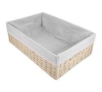 BESPORTBLE Caja de Almacenamiento Tejida Forro, Cesta Organizadora Pequeña para Escritorio y Hogar, Contenedor Asas Adecuado para Ordenar Artículos Diversos