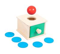 BESPORTBLE Caja de Juguete de Madera para Educativo Monedas para Desarrollo Motor y Coordinación Visual Juguete de Aprendizaje para Bebés de Meses