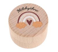 BESPORTBLE Caja de Madera para Dientes de Leche Niño y Niña Caja de Almacenamiento de Recuerdos Dentales Compartimentos Seguro y Ligero para Guardar Dientes Perdidos como Souvenir