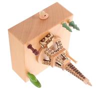 BESPORTBLE Caja de Música de Madera Creativa con Miniatura 3D Torre Eiffel Caja Musical Mecánica de Cuerda Decorativa Pequeña Adecuado para Obsequio de Cumpleaños y San Valentín