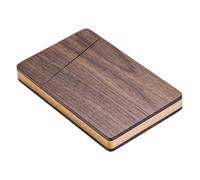 BESPORTBLE Caja De Presentación De Madera Tarjetero Portátil Tarjetero De Madera para Hombre para Guardar Tarjetas De Crédito Obsequio De Negocios para Inmobiliarios y Hombres