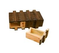BESPORTBLE Caja de Rompecabezas de Madera Natural Grande 16x8,5x5,5 Cm con Cajón Secreto Extra Seguro, Juguete Educativo Niñas, Mecanismo de Bloqueo Triple para Ocultar Objetos