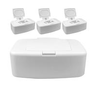 BESPORTBLE Caja Dispensadora de Toallitas Húmedas en Color, 4 Unidades, Plástica y Recargable para Hogar, Sala y Habitación de Bebés, Porta Toallitas Práctico y Moderno para Limpieza Diaria