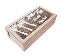 BESPORTBLE Caja Organizadora de Madera para Cubiertos con Diseño Europeo Práctico Accesorio de Cocina para Tenedores Cuchillos y Cucharas Solución Decorativa y Funcional para Hogar