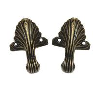 BESPORTBLE Caja Patas Pies Protector de Esquina Antiguo Vintage Joyería Decorativa Caja de Caja de Madera Silla de Escritorio Estante Muebles Patas Aleación de Zinc Retro 8Cps Bronce