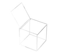 BESPORTBLE Caja Porta Bolsitas de Té y Cápsulas de Café de Acrílico Transparente Tapa, Contenedor para Almacenamiento en Cafeterías y Oficinas, Diseño Compacto y Funcional (12 X 12 CM)