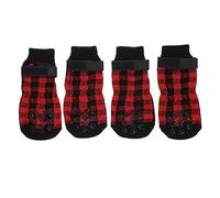 BESPORTBLE Calcetines Navideños para Perros Antideslizantes y Cómodos 4 Unids para Mascotas