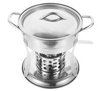 BESPORTBLE Caldera contra Incendios de Acero Inoxidable Mezclador Maquina de Comida cálido Pararse Muy Slow Cooker Cocina de Fondue portátil Olla Caliente Olla de Sopa de Restaurante Vidrio