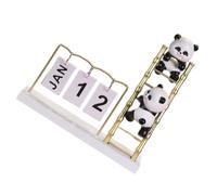 BESPORTBLE Calendario de Sobremesa Perpetuo Flip con Diseño de Panda Accesorio Rústico para Oficina y Decoración de Escritorio