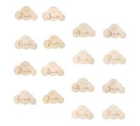 BESPORTBLE Calendario Del Madera Forma De Discos De Fotos Mensuales De Doble Cara Para Anuncios De Bebés Accesorios Viaje Del Embarazo