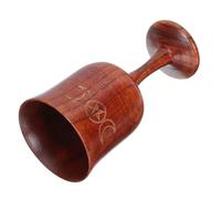 BESPORTBLE Cáliz de Madera Natural Diseño de Triple Luna y Pentagrama, Copa Sagrada Artesanal Religiosa, Utensilio de Sacrificio para Ceremonias y Rituales Espirituales, Adorno Retro