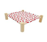 BESPORTBLE Cama De para Gatos y Perros Hamaca Transpirable para Mascotas Cama Elevada De Verano Ideal para Uso Interior y Exterior Color Sandía Conjunto Completo