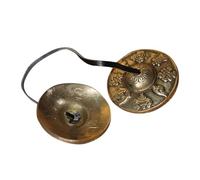 BESPORTBLE Campana de Tingsha de Cobre Dorado para Meditación y Yoga Sonido Claro y Tono Agudo, de Platillos de Percusión Manual para Sanación Sonora