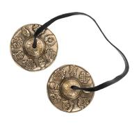BESPORTBLE Campanas Diseño Intrincado y Artesanía Fina para Meditación Tibetana Tingsha de Latón Dorado Varios estilos Instrumento Multifuncional para Ceremonias Religiosas y Prácticas