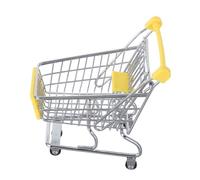 BESPORTBLE Carro de la Compra de supermercado Carrito Mini Juguete Modelo decoración de la casa de muñecas Mini einkaufswagen Yellow