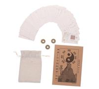 BESPORTBLE Cartas i Ching y Monedas De Latón Feng Shui para Principiantes, Tamaño Estándar, Set Educativo Guía De Adivinación, Amuletos Suerte Chinos para Aprendizaje y Prácticas De Prosperidad