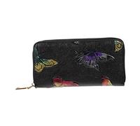 BESPORTBLE Cartera de PU Estampada para Mujer Diseño de Mariposas Monedero de Gran Capacidad Bolso de Mano para y Tarjetero Multifuncional