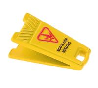 BESPORTBLE Casa De Muñecas Mini Señales De Tráfico Juguete para Juego De Imitación Señales De Advertencia De Seguridad Letrero De Jardín De Hadas Accesorios De Jardín De Hadas Aleación Yellow