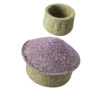 BESPORTBLE Casa Natural para Hámster y Chinchillas Juguete Molar Hecho de Pasto y Alfalfa y Cuenco de Comida para Mascotas Pequeñas para Conejos y Erizos