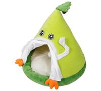 BESPORTBLE Casa para Gatos y Perros Pequeños de Interior Tipo Cueva Semi Cerrada de Terciopelo Cristal y Forro Polar Cepillado, Cálida y Fácil de Limpiar para Invierno Hogar