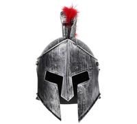 BESPORTBLE Casco Romano Plateado para Hombre, Accesorio para Disfraz de Soldado Medieval, Sombrero Vikingo para Carnaval y Fiesta de Cosplay, Casco Decorativo Ligero y Portátil para Eventos