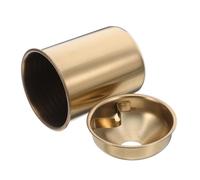 BESPORTBLE Cenicero de Acero Inoxidable con Tapa Anti-Viento Diseño Vintage y Resistente Caídas Cenicero Portátil para Exterior Balcón Oficina y Uso Automóvil