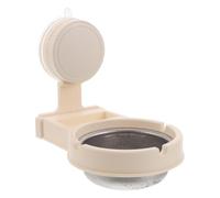 BESPORTBLE Cenicero de Baño Montado en Pared Ventosa sin Taladro, Color Claro, Contenedor de Cenizas y Colillas Compacto para Inodoro y Hogar, Fácil de Limpiar y Reutilizable