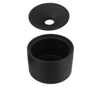 BESPORTBLE Cenicero de Cerámica Grande con Tapa Anti Polvo Contenedor de Colillas para Oficina y Hogar Decoración Moderna Zen en Color Negro Adecuado para Sala de Estar y Patio