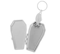 BESPORTBLE Cenicero Portátil de Hojalata Forma de Ataúd Mini, Tapa, Llavero Creativo, Ligero y Decorativo, para Fumar y Almacenamiento, Adecuado para Viajes y Uso en Exteriores