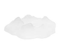 BESPORTBLE Cenicero Transparente Blanco Estilo Glaciar Compacto y Resistente al Viento Cenicero Decorativo para Oficina Jardín y Uso en Exteriores Bandeja Moderna para Fumar